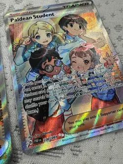 Pokemon TCG Paldean Student Paldean Fates 2 Card Full Art Trainer Lot NM - Image 3