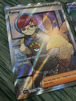 Pokemon TCG Penny Scarlet & Violet 2 Card Full Art Trainer Lot NM - Image 2