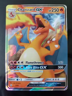 Charizard GX 9/68 Pokemon TCG Sun and Moon Hidden Fates Card NM Near Mint - Image 1