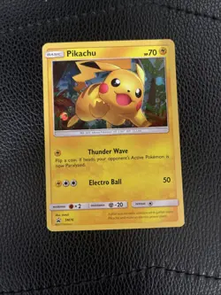 Pikachu SM76 Sm Holo Black Star Promo Card TCG - Image 1