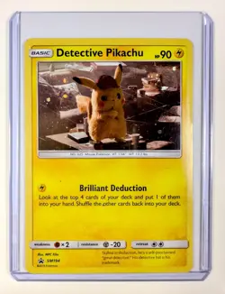 Detective Pikachu - SM194 (Cosmo Holo) 2019 Black Star Promo Pokemon Card - Image 1