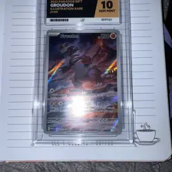 ACE 10 Groudon 199/182 IR Pokemon Card Sv04: Paradox Rift Holo GEM MINT - Image 4