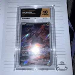 ACE 10 Groudon 199/182 IR Pokemon Card Sv04: Paradox Rift Holo GEM MINT - Image 5