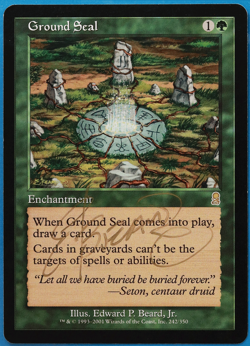 Ground Seal Odyssey NM Green Rare SIGNED MAGIC MTG CARD (ID# 504807) ABUGames - Image 1