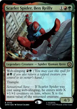 NM - Scarlet Spider, Ben Reilly R Foil Marvel's Spider-Man 142 - Image 1