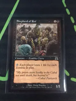 MTG Magic The Gathering Shepherd Of Rot LP Black Zombie Commander - Image 1