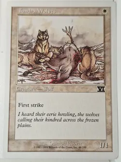 Tundra Wolves - 6th Edition Core Set - Magic the Gathering MTG Nice! - Image 1