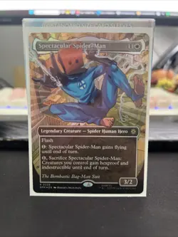 MTG Spectacular Spider-Man (0236) (Borderless) (Textured Foil) BAG MAN SUIT - Image 1