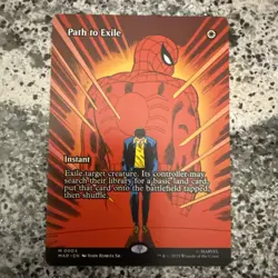 Path to Exile - Borderless FOIL, Spiderman MTG, Mythic, #004 Magic - Image 1