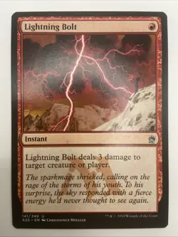 MTG - Masters 25 - Lightning Bolt 141 -NM - Image 1
