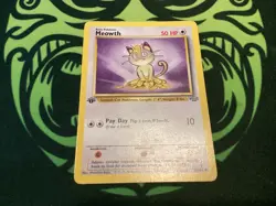 Pokemon Meowth 56/64 Jungle First (1st) Edition 📈🔥 - Image 1
