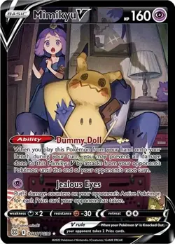Mimikyu V TG16/TG30 SWSH Brilliant Stars Trainer Gallery Ultra Rare Pokemon NM - Image 1