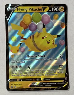 2021 Pokemon SWSH Celebrations Flying Pikachu V 006/025 Ungraded - Image 1