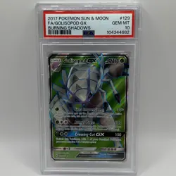 Pokemon Burning Shadows Golisopod GX Full Art 129/147 2017 PSA 10 - Image 1