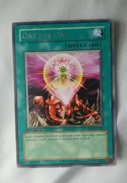 Yugioh One For One DP09-EN018 Rare LP 1st Ed - Image 1