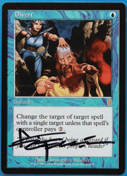 Divert Odyssey NM Blue Rare SIGNED MAGIC GATHERING CARD (ID# 504810) ABUGames - Image 1