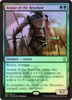 Avatar of the Resolute - Foil - Prerelease Promo LP, English MTG Prerelease Card - Image 1