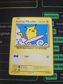 Surfing Pikachu 111/108 Secret Rare 2016 XY Evolutions Pokemon TCG card - Image 1