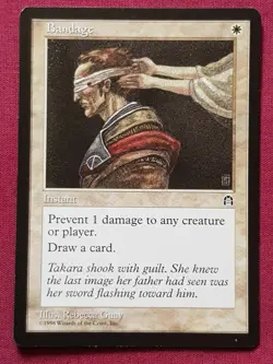 Magic The Gathering STRONGHOLD BANDAGE white card MTG - Image 1