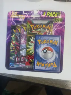 Pokemon TCG Lightning Set 4 Packs with Bonus Card - Image 1