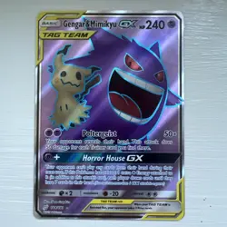 Pokemon Gengar & Mimikyu GX Sun & Moon Team Up 164/181 Full Art Card- Near Mint - Image 1