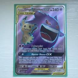 Pokemon Gengar & Mimikyu GX Sun & Moon Team Up 164/181 Full Art Card- Near Mint - Image 2