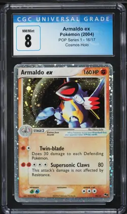 CGC 8 Armaldo ex Holo Pop Series 1 2004 Pokemon Card #16 - Image 1