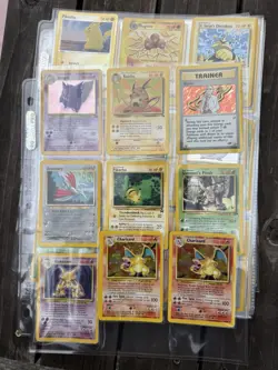 Old Pokemon Card Binder Collection Lot Base Set Charizards, 1st Editions, Gengar - Image 1
