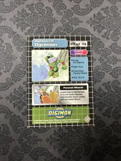 Ogremon 1999 Upper Deck Digimon Card D2 - Image 2
