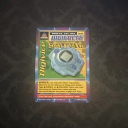 1999 Bandai Digimon Trading Card Power Option Digivolve - Green & Yellow St-60 - Image 1