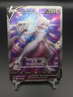 Pokemon Card TCG Mewtwo V SWSH Black Star Promos SWSH229 Holo - Image 1