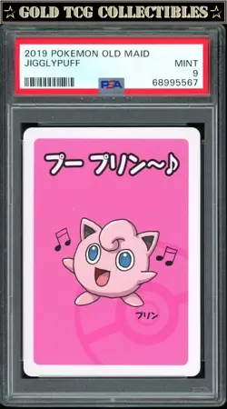 PSA 9 ⭐ Pokemon Jigglypuff Japanese 2019 Old Maid Pokemon Center Card - Image 1
