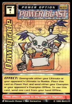 Downgrade Power Blast St-57S Holo Foil Bandai Digimon Card Game 1999 NM - Image 1