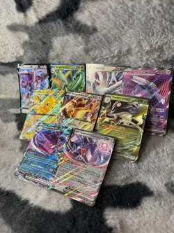 Lot Of 9 Rare holo EX, V, and Vmax Pokemon Cards - a12 - Image 2