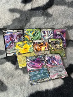 Lot Of 9 Rare holo EX, V, and Vmax Pokemon Cards - a12 - Image 3