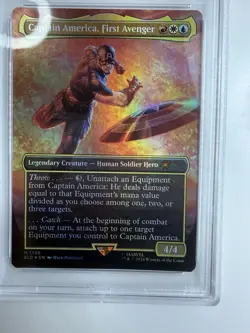 2024 MTG SECRET LAIR DROP FOIL #1726 CAPTAIN AMERICA FIRST AVENGER PSA 10 - Image 4