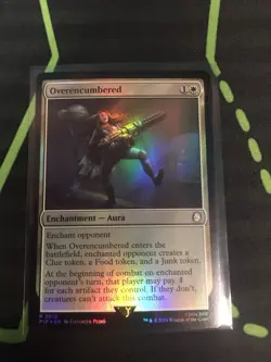 MTG Magic The Gathering Overencumbered Foil PIP Rare White Fallout Enchantment - Image 1