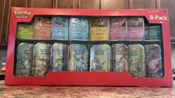 Pokemon Prismatic Evolutions Costco 8-pack Mini Tins with Promo Cards - Image 1