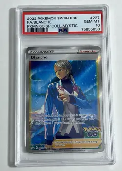 Pokemon TCG Blanche SWSH227 Full Art Ultra Rare PSA 10 GEM MINT - Image 1
