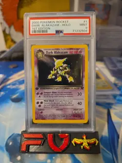 2000 Pokemon 1st Edition Team Rocket Dark Alakazam Holo 1/82 PSA 9 MINT - Image 1