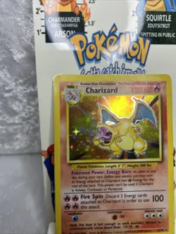 BASE SET CHARIZARD 4/102 POKEMON HOLO RARE HP-MP - Image 4