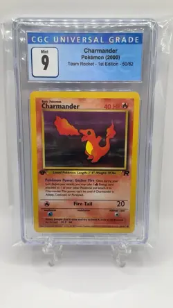 2000 POKEMON ROCKET 1ST ED #50 CHARMANDER CGC 9 - Image 1