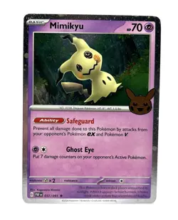 Mimikyu 037/091 Cosmos Holo 2024 Trick Or Trade Promo Stamped Pokemon TCG - Image 1