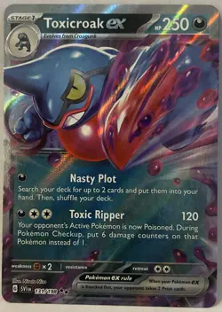 Toxicroak ex Double Rare 131/198 Pokemon TCG Scarlet & Violet Base Set NM/M - Image 1