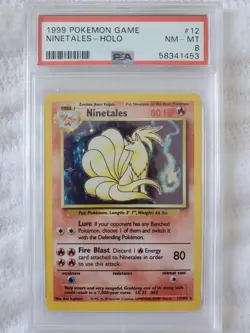 1999 Pokemon Game #12 Ninetales - Holo PSA 8 NM-MT - Image 1