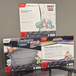 Pokemon TCG: Poster Collection - LOT OF 3 - Prismatic Evolutions 151 Black White - Image 2