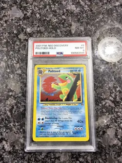 2001 Pokemon Neo Discovery Politoed Holo #8 PSA 8 - Image 1