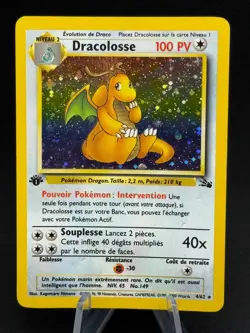Pokemon TCG French 1st Edition Fossil Dracolosse (Dragonite) Holo #4 - Image 1