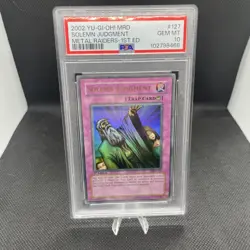 Yu-Gi-Oh! Solemn Judgment MRD-127 1st Edition PSA 10 Gem Mint-Ultra Rare - Image 1