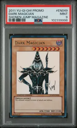 2011 YU-GI-OH! PROMO SHONEN JUMP MAGAZINE #EN049 DARK MAGICIAN PSA 9 - Image 1